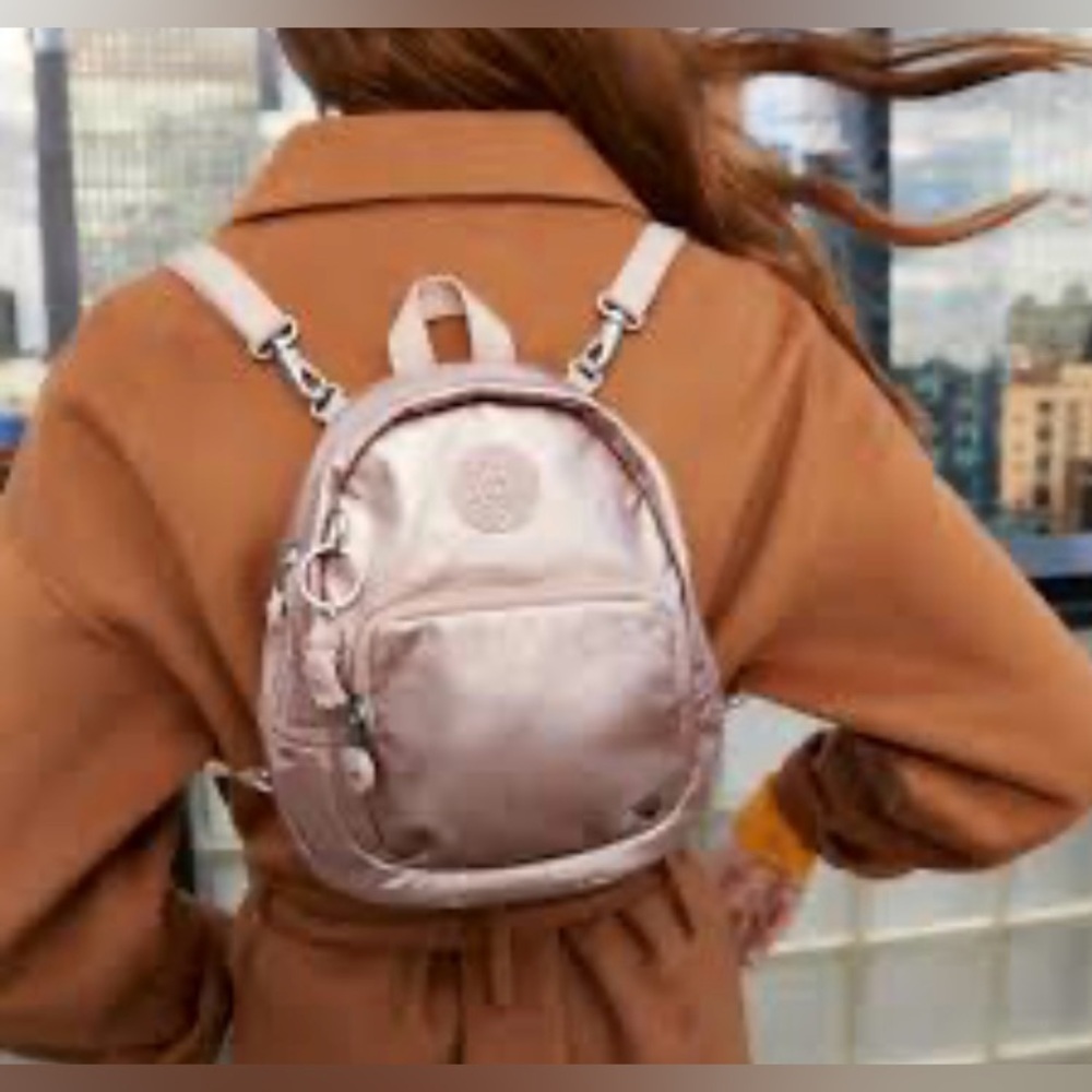 Kipling Mini Backpack Crossbody in pewter - Picture 2 of 6